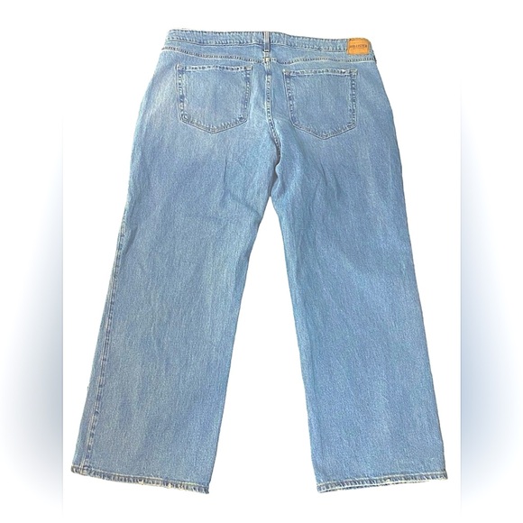 Hollister Wide Leg Baggy Vintage Stretch Light Wash Denim Jeans - Picture 2 of 9